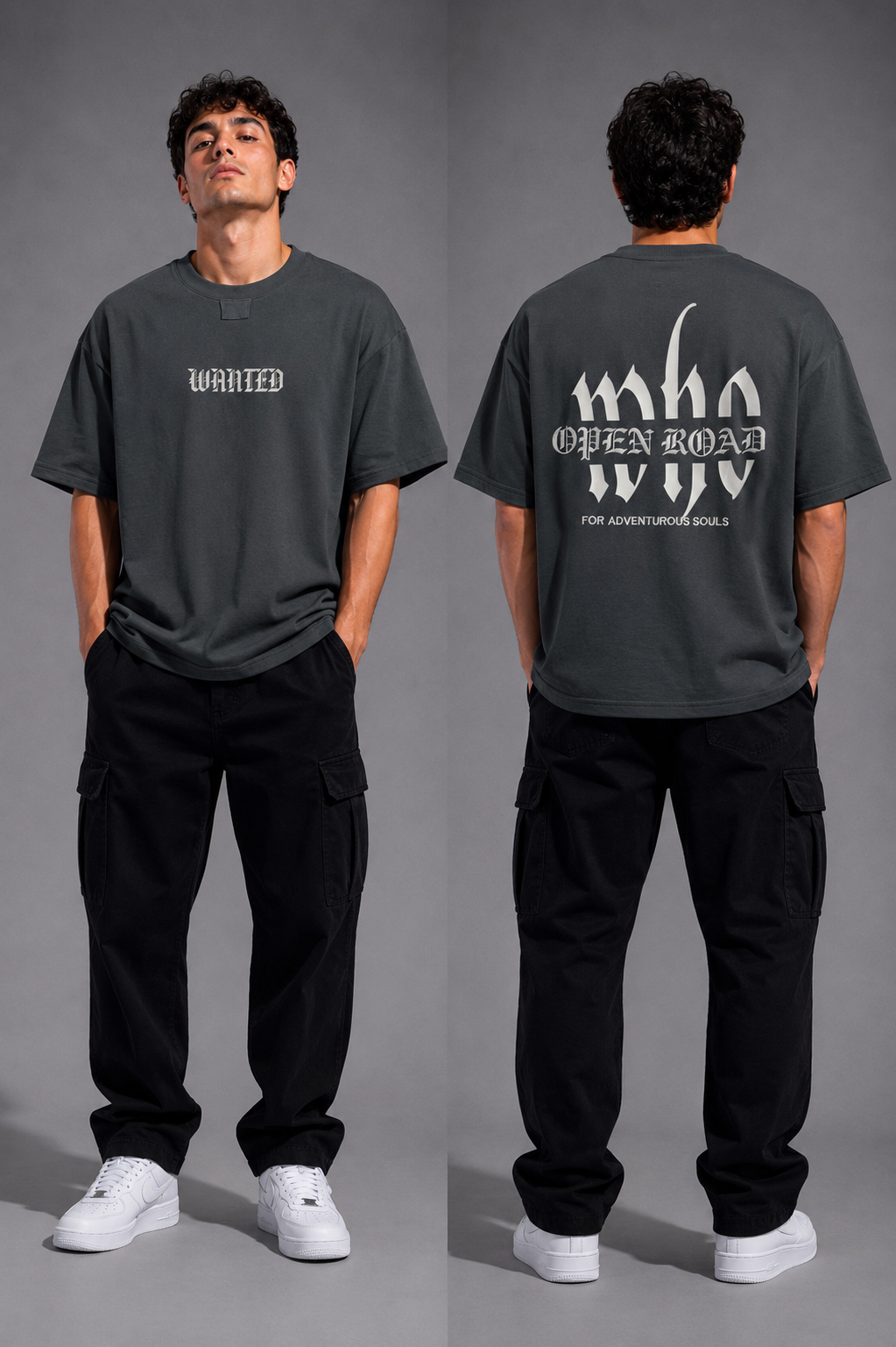 Playera Oversize Wanted para Hombre