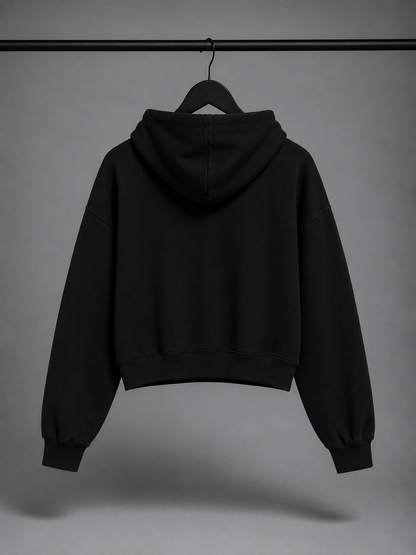 BITE ME Sudadera Negra con Capucha para mujer