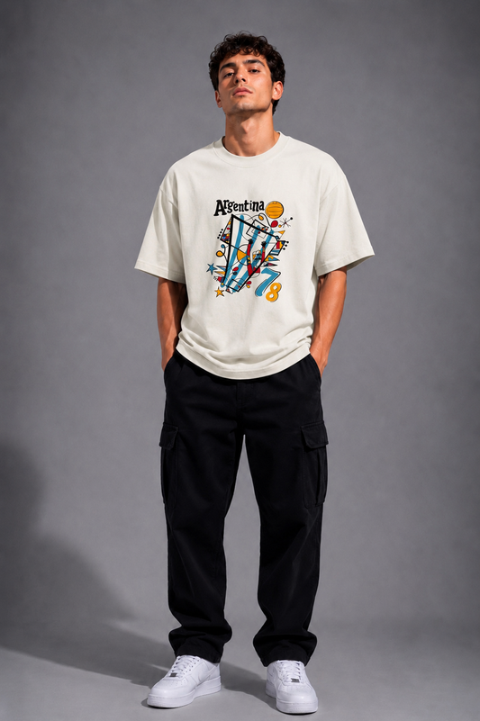 Playera Oversize Argentina para Hombre