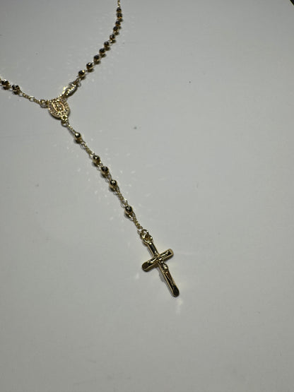 Rosario de Oro Laminado Unisex Largo de 39.5 cm