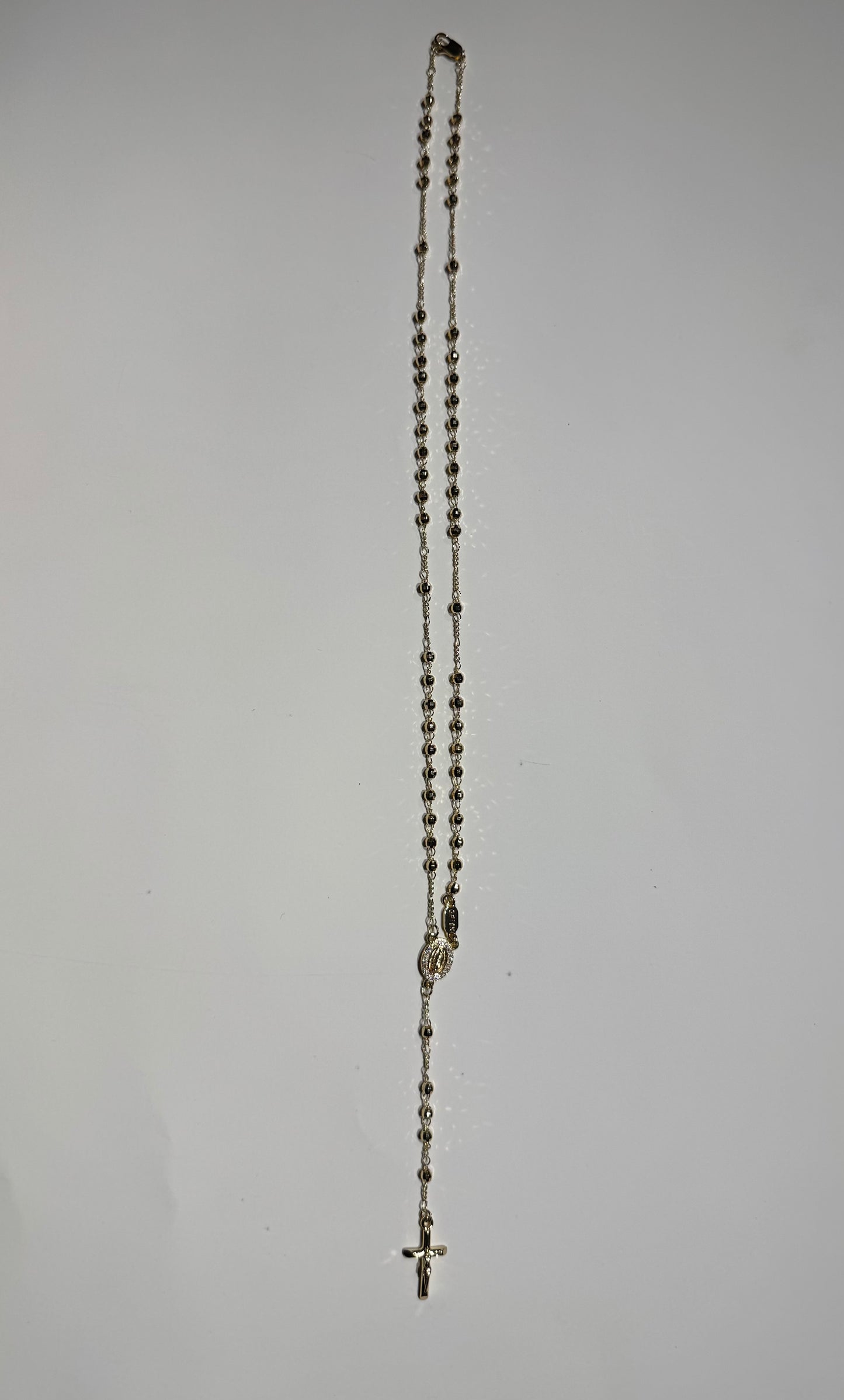 Rosario de Oro Laminado Unisex Largo de 39.5 cm